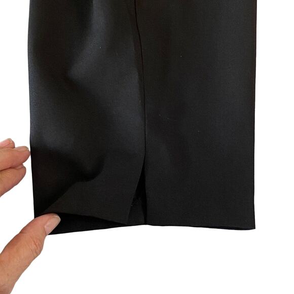 NWT Asos Black Pleated High Rise Dress Ankle Pant Women Sz 10 Tapered Pockets - Picture 6 of 12